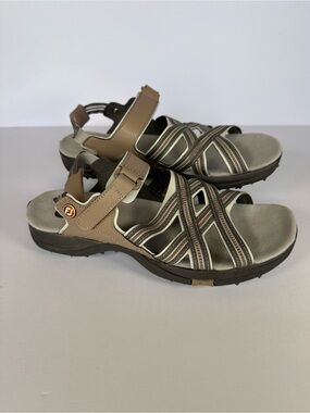 FootJoy FJ Women's Spiked Golf Sandals Strappy Taupe Grey Tech Comfort Size 9